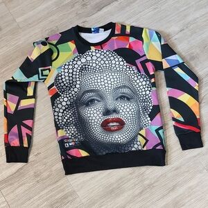Marilyn Monroe Graphic Geometric Vintage Top Ladies Medium
